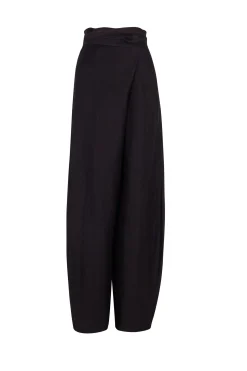 Bachata, black linen and silk pants