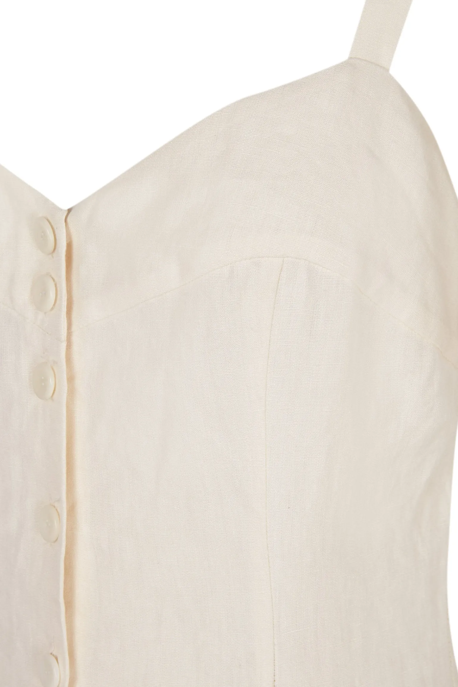 Bambina, ivory linen dress