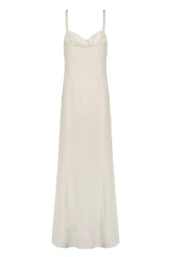 Bambina, ivory linen dress