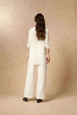 Bambina, ivory linen pants