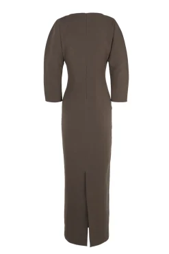 Bawa, brown fitted dress