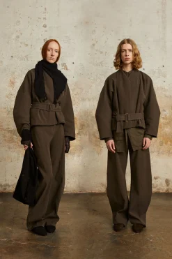 Bawa, brown high-waisted pants