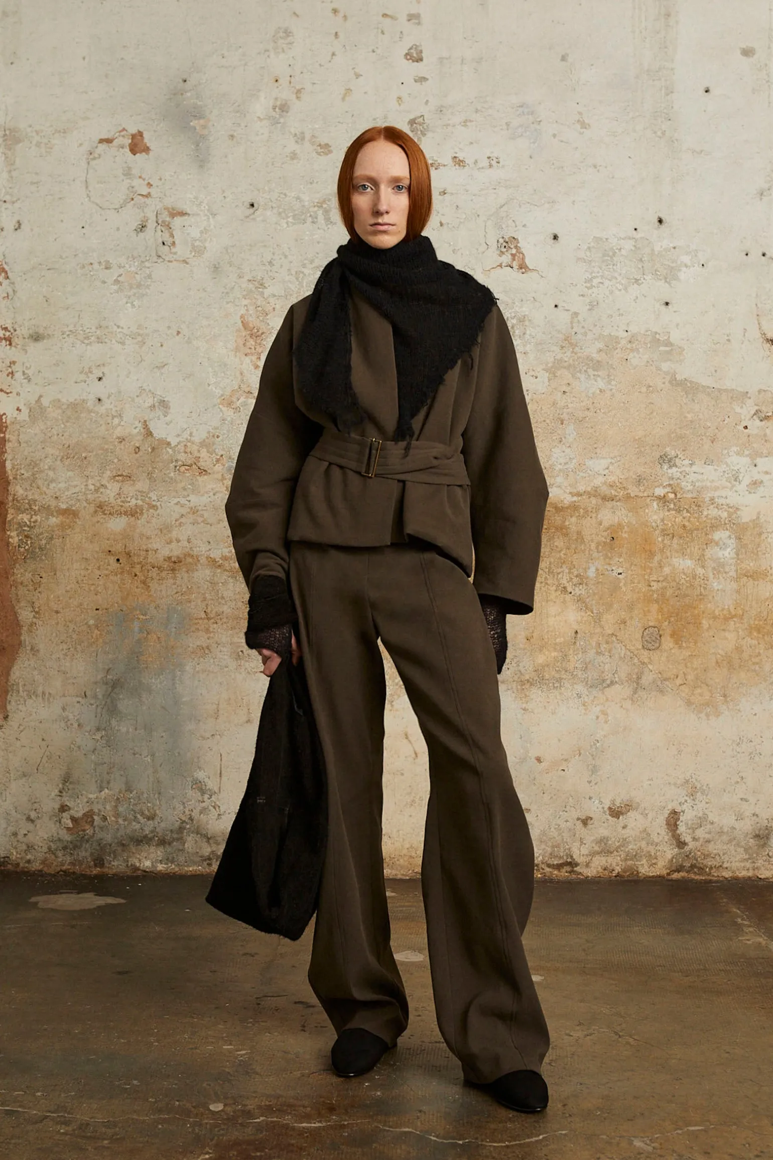 Bawa, brown high-waisted pants