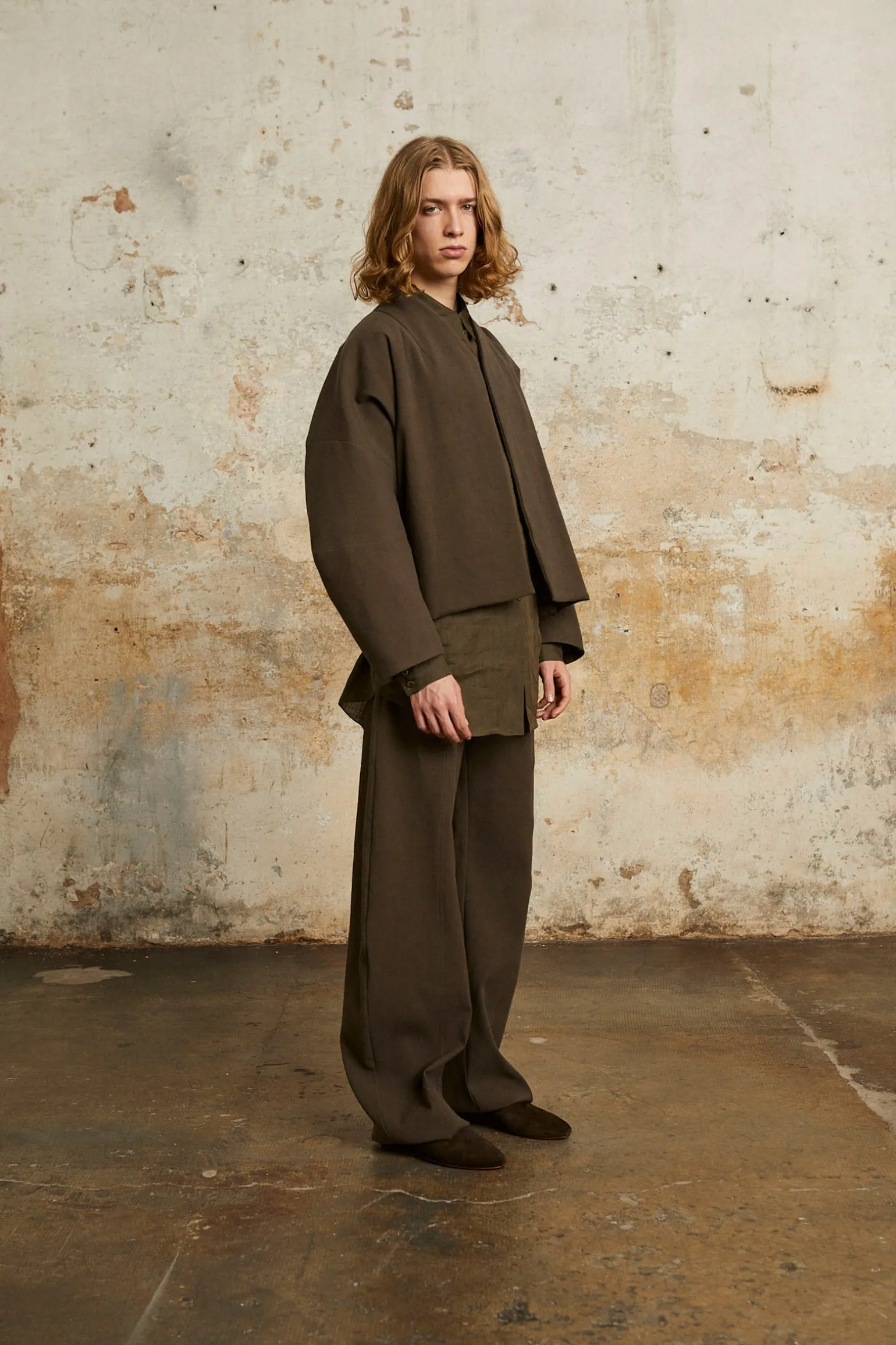 Bawa, brown high-waisted pants