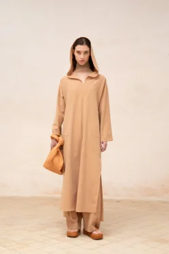 Beth, caramel flat sandal
