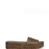 Beth, khaki flat sandal
