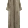 Bimba, stone gray maltinto linen coat