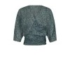 Blues, ciro print top in ramie