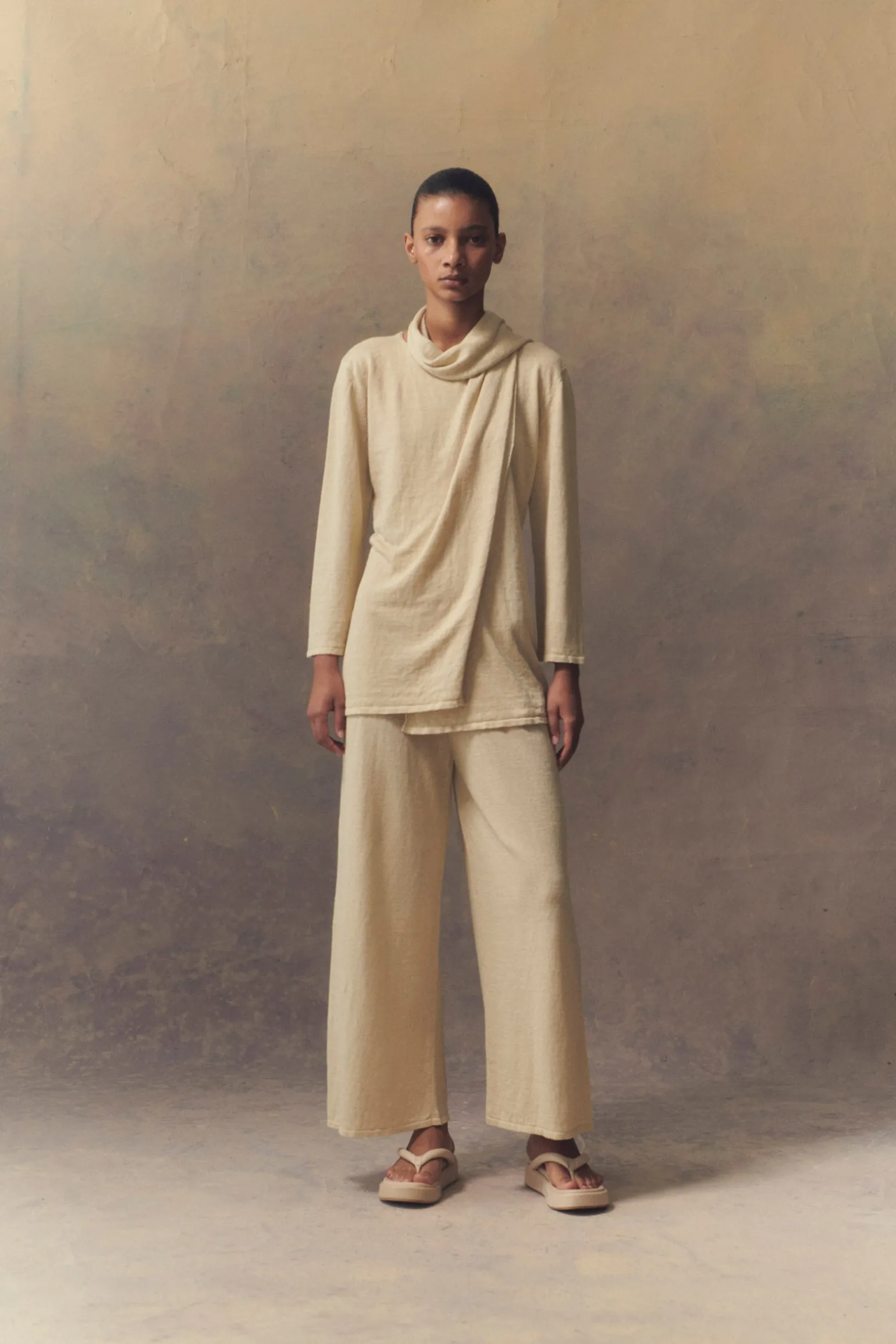 Botanica, ecru linen knit pants