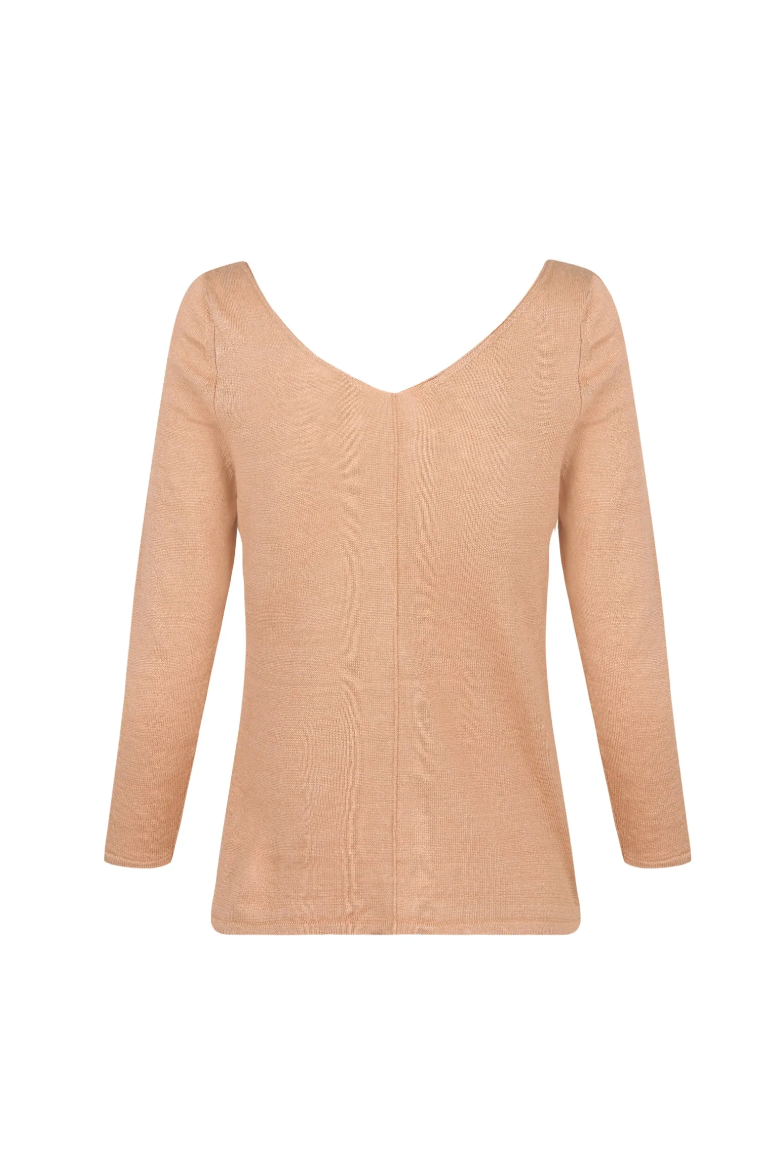 Botanica, light peach linen knit sweater