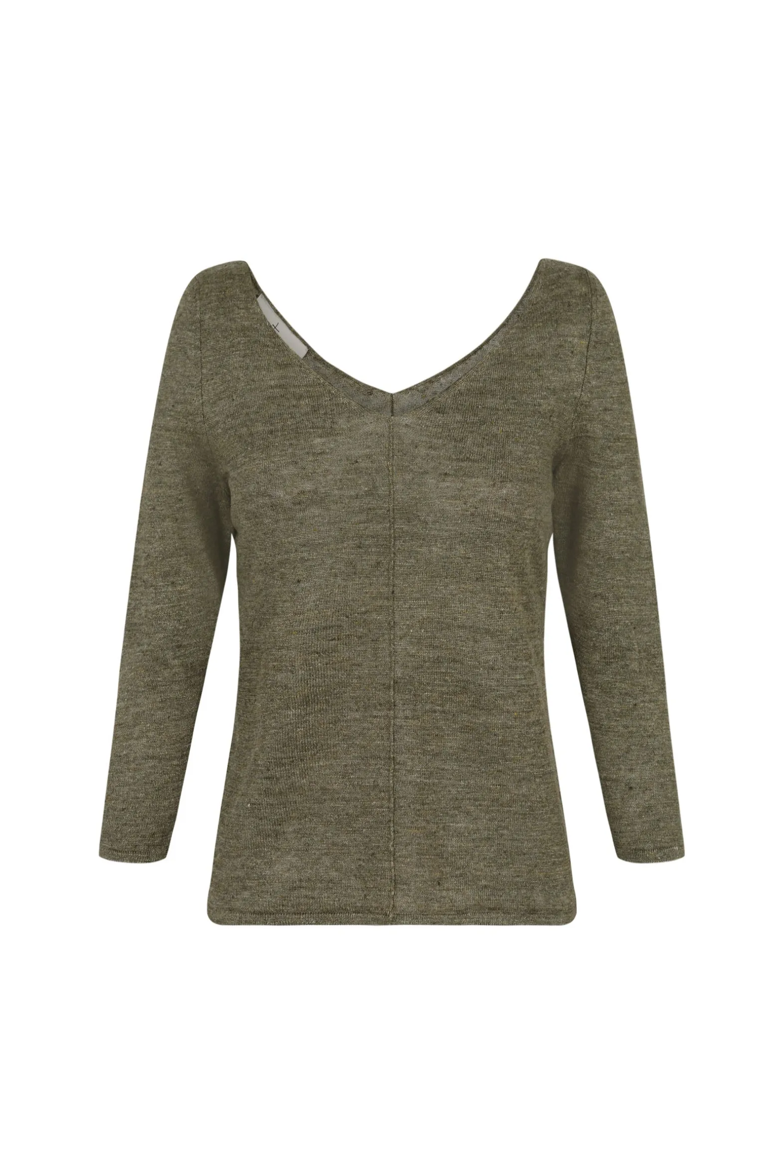 Botanica, melange green linen knit sweater