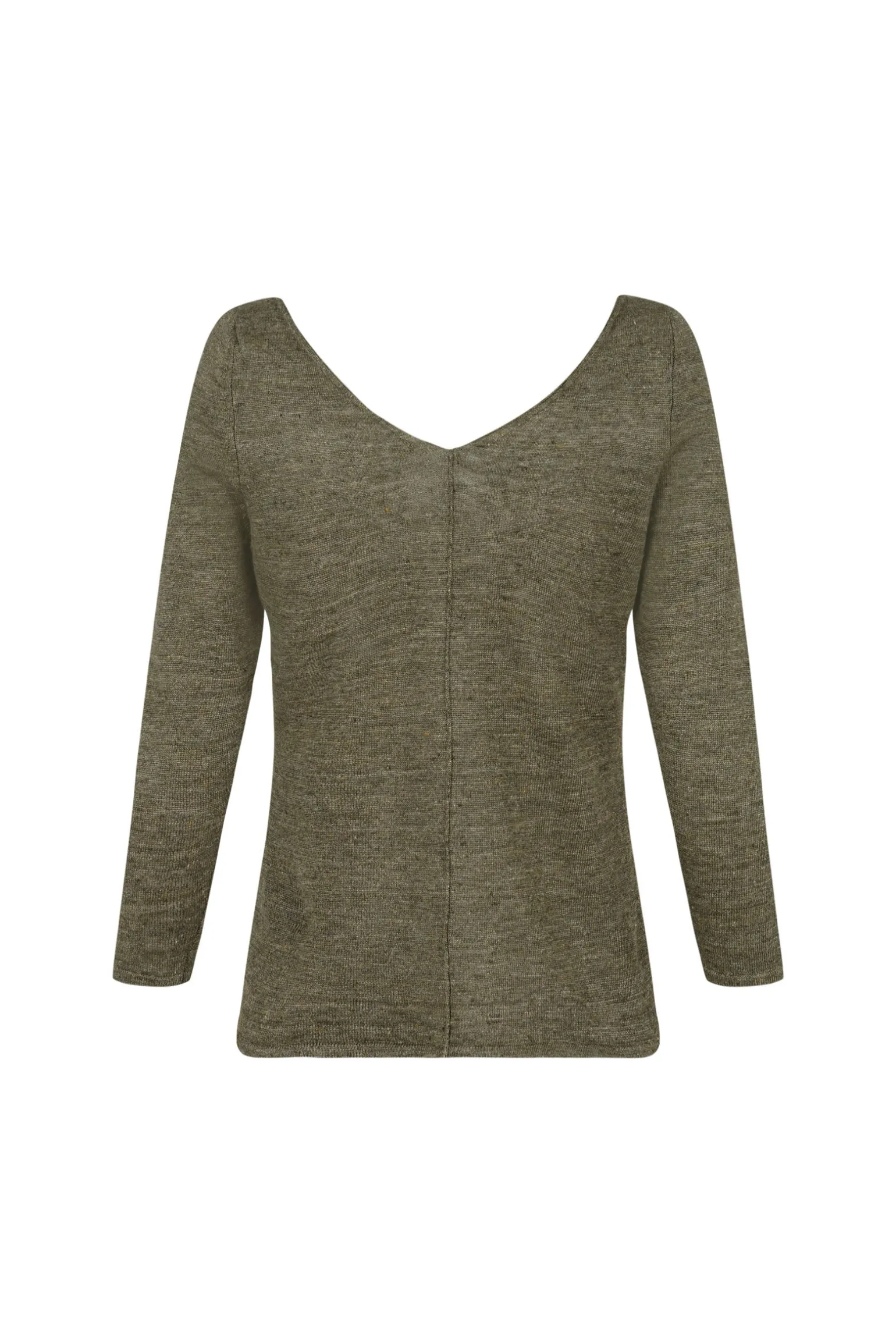 Botanica, melange green linen knit sweater