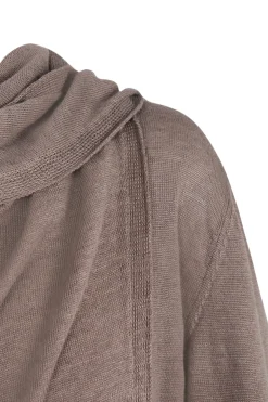 Botanica, mink linen knit wrap top