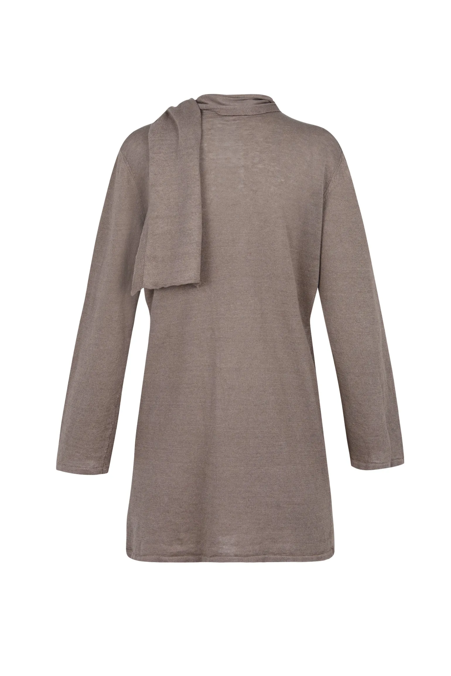 Botanica, mink linen knit wrap top