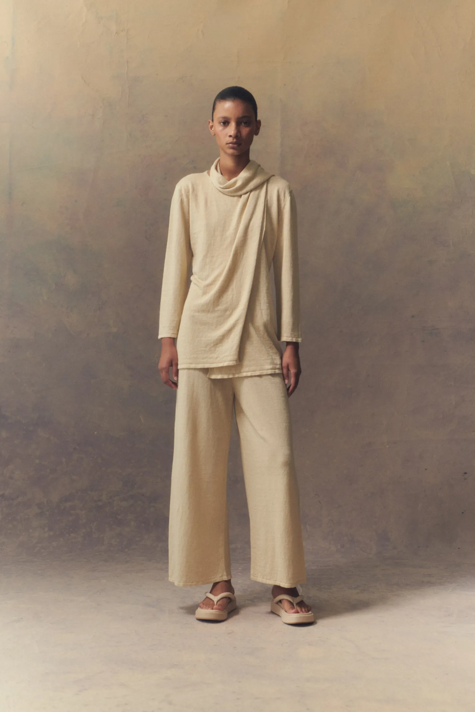 Botanica, mink linen knit pants
