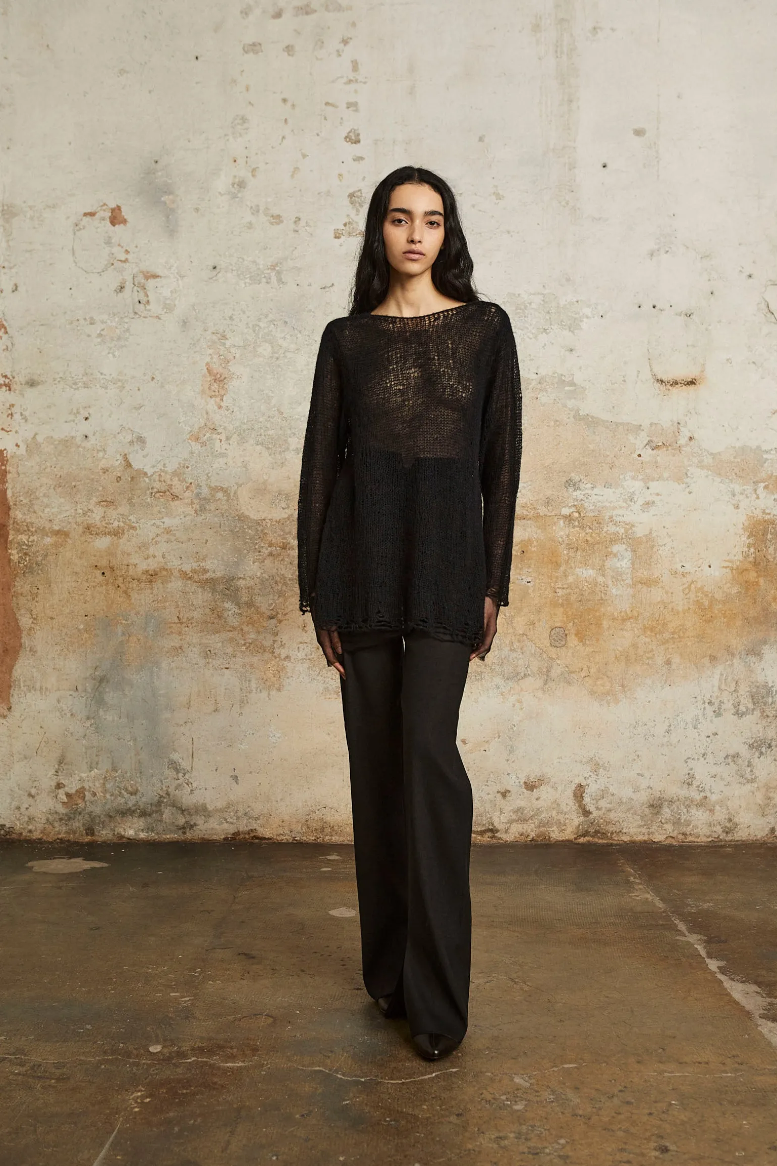 Bowie, black high-waisted pants
