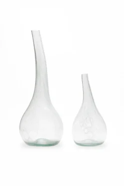 Calabaza, green blown glass vase