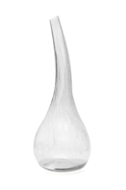 Calabaza, grey blown glass vase