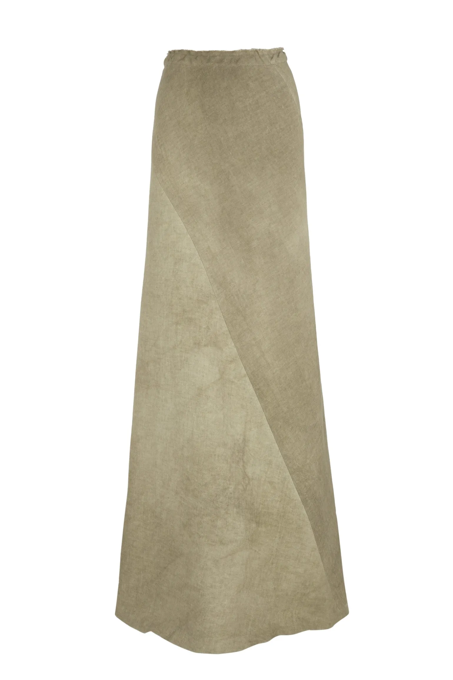 Cali, fade green linen skirt