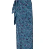 Camaron, isla print stretch silk skirt