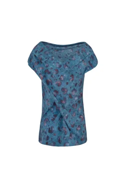 Camaron, isla print stretch silk top
