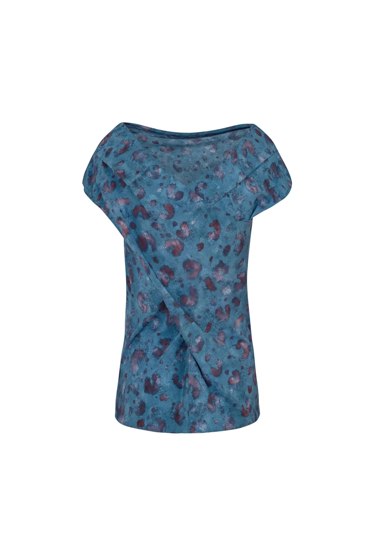 Camaron, isla print stretch silk top