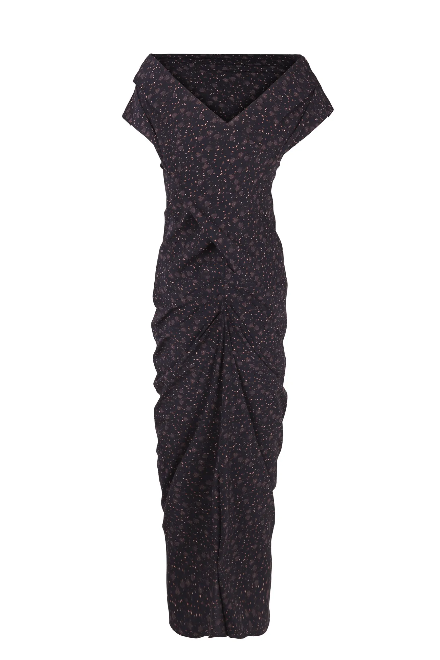 Camaron, stretch silk hedy print dress