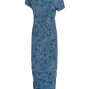 Camaron, stretch silk isla print dress