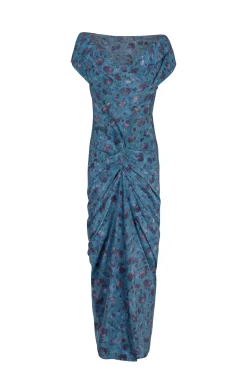 Camaron, stretch silk isla print dress