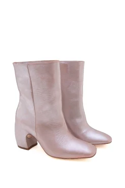 Camila, silver leather ankle boot
