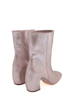 Camila, silver leather ankle boot