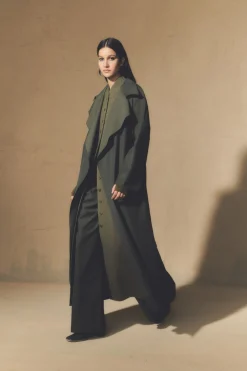 Camille, green coat