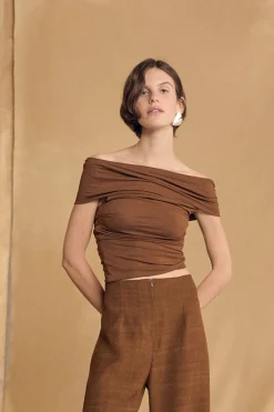 Canela, cinnamon crop top