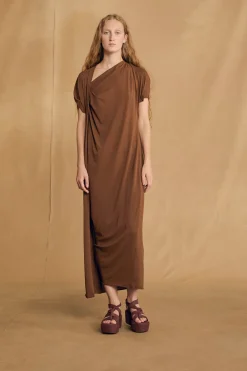 Canela, cinnamon wrap dress