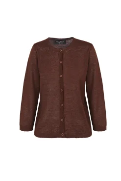 Canton, maroon knit cardigan