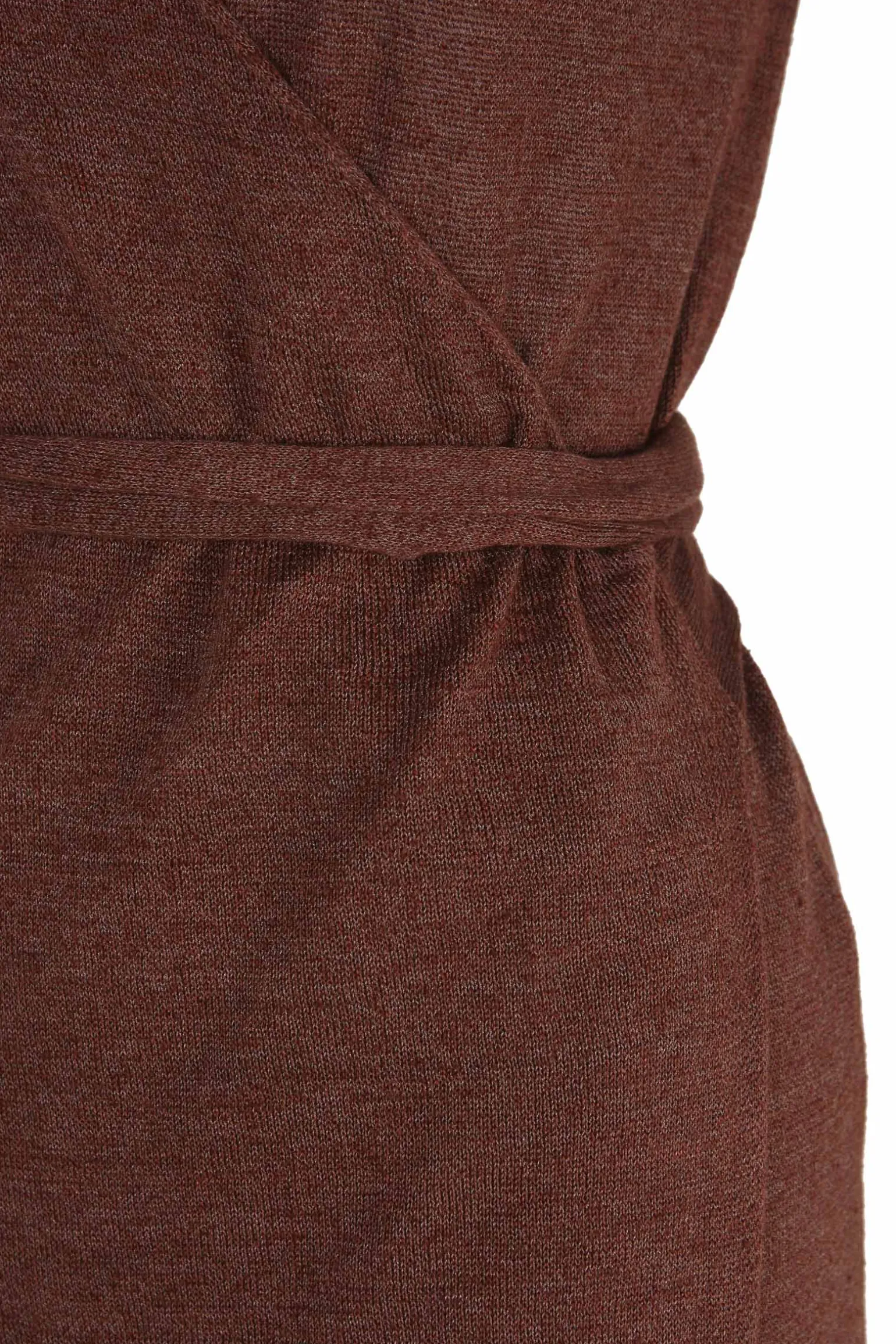 Canton, maroon knit wrap dress