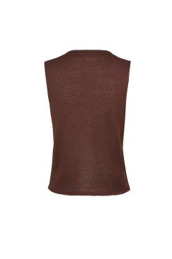Canton, maroon knitted waistcoat