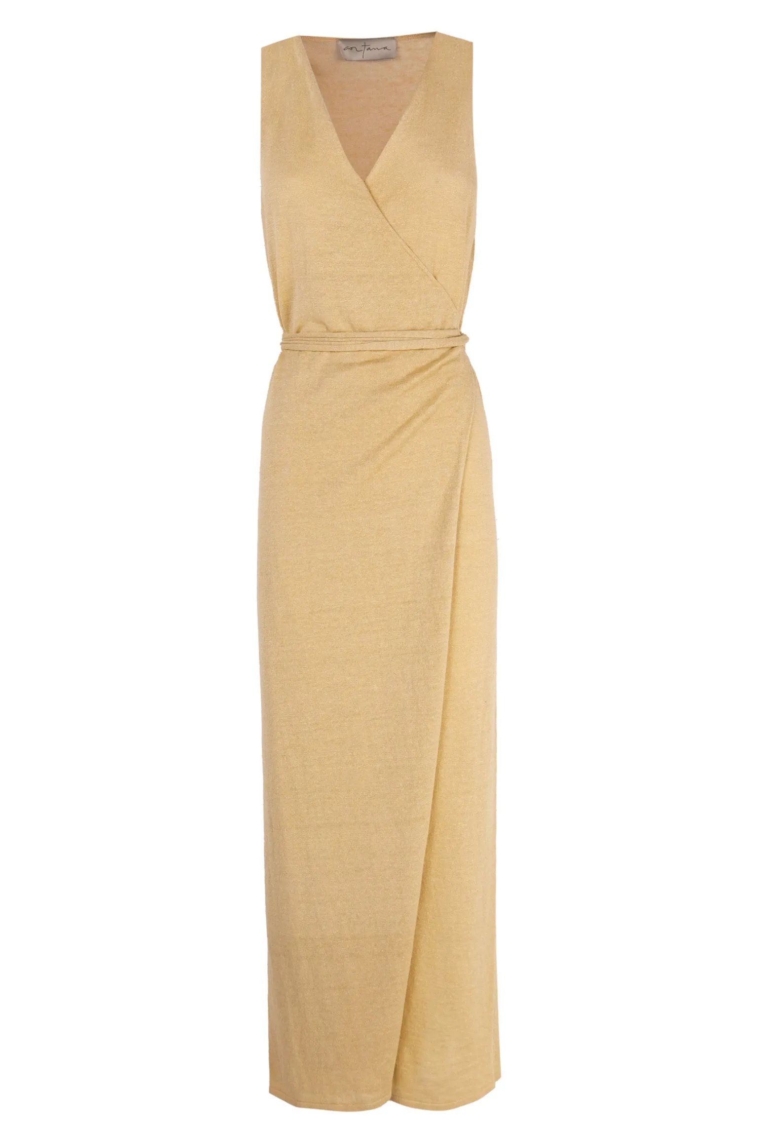 Canton, vanilla knit wrap dress