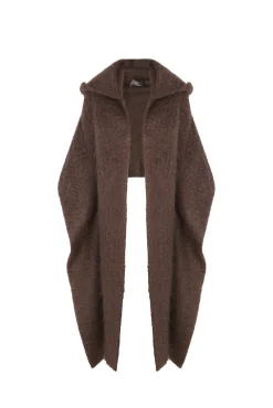 Ciel, burgundy mohair hood