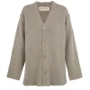 Circ, gray baby alpaca and silk cardigan
