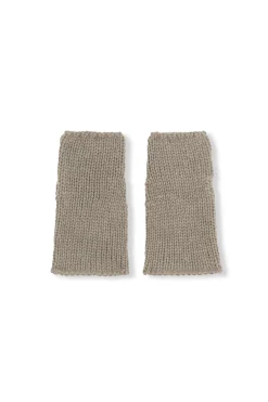 Circ, gray baby alpaca and silk mittens