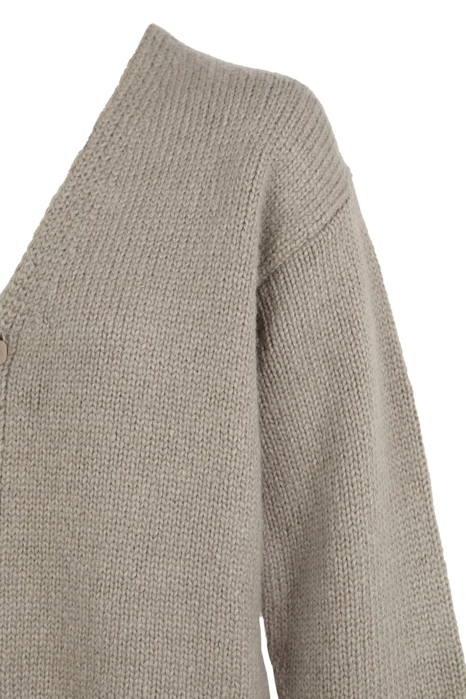 Circ, gray baby alpaca and silk cardigan