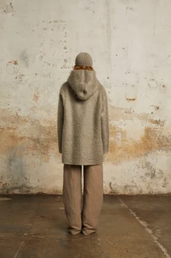 Circ, gray beanie in baby alpaca and silk
