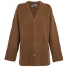 Circ, tobacco baby alpaca and silk cardigan