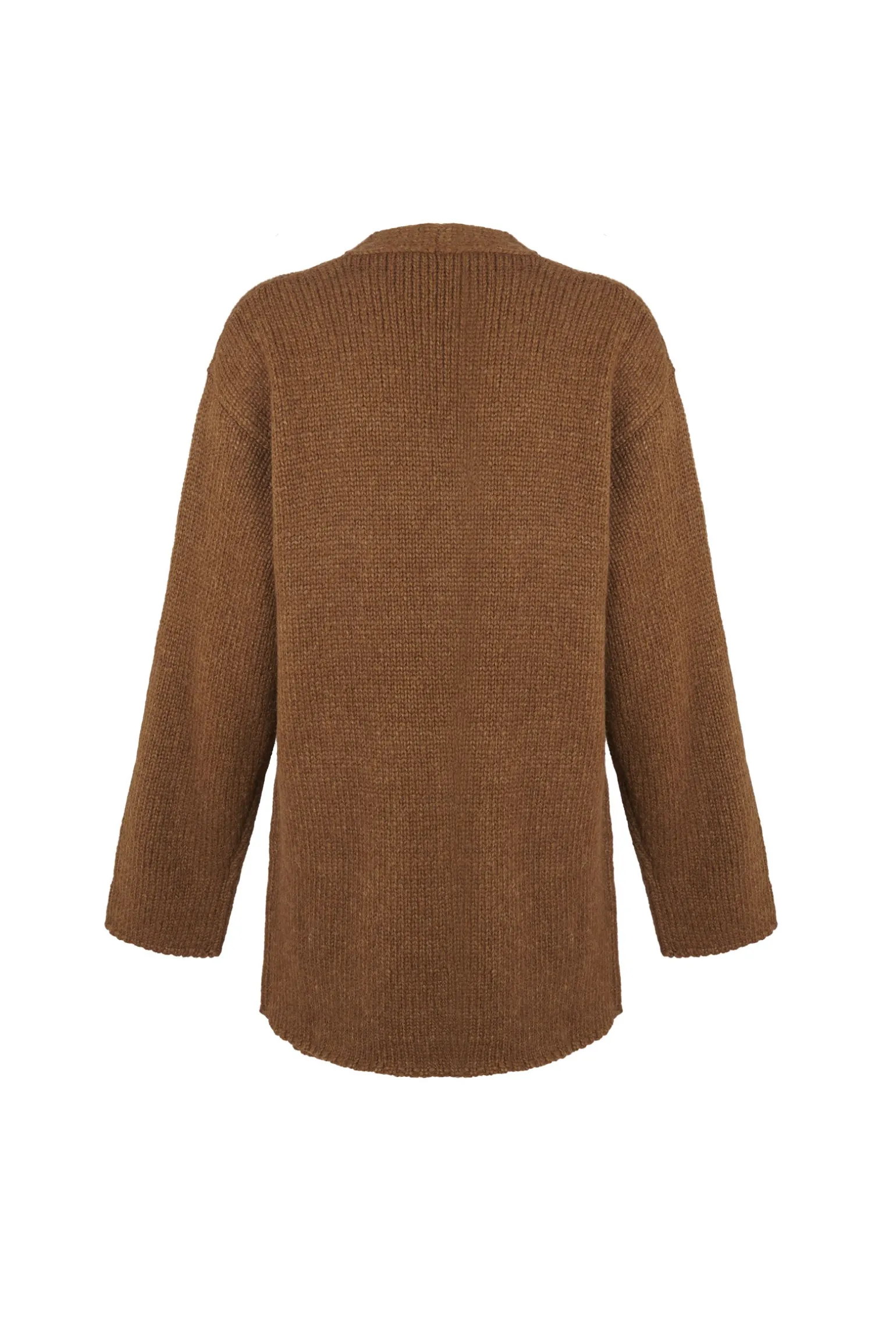 Circ, tobacco baby alpaca and silk cardigan