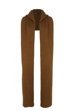 Circ, tobacco scarf in baby alpaca and silk