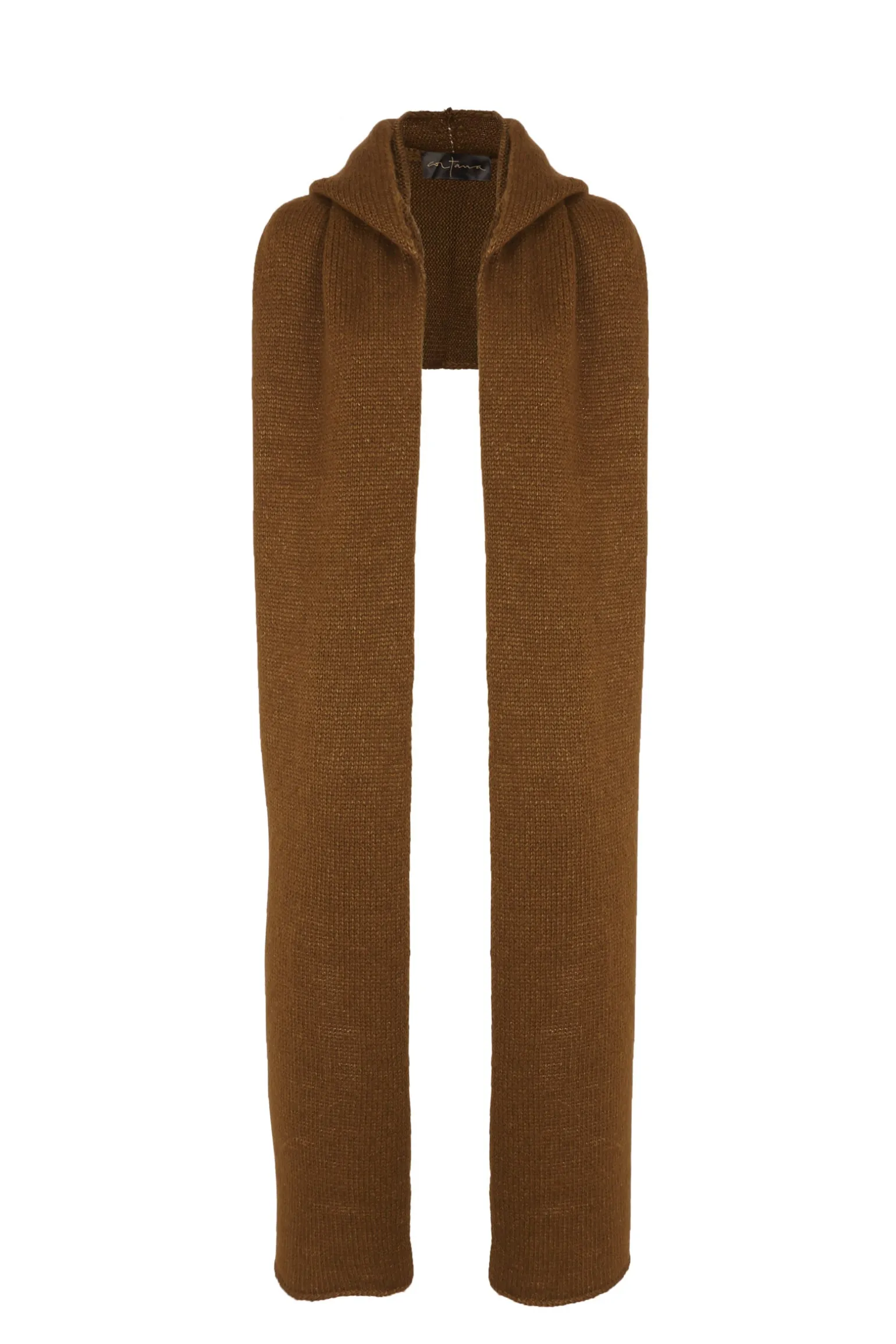 Circ, tobacco scarf in baby alpaca and silk