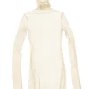 Cisne, ivoire pale silk tulle top
