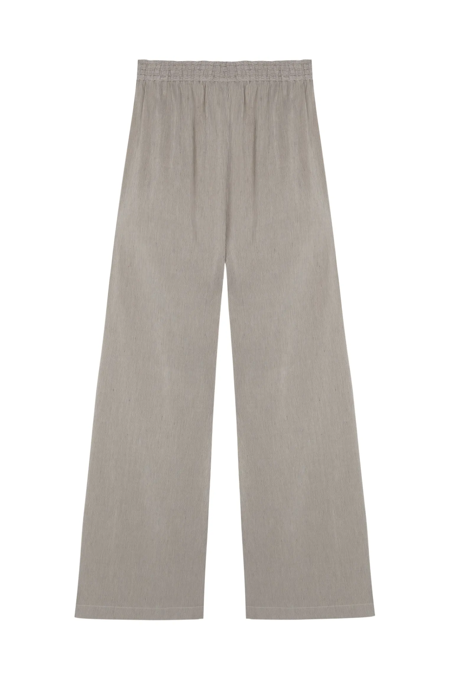 Cleo, green striped linen and silk pants