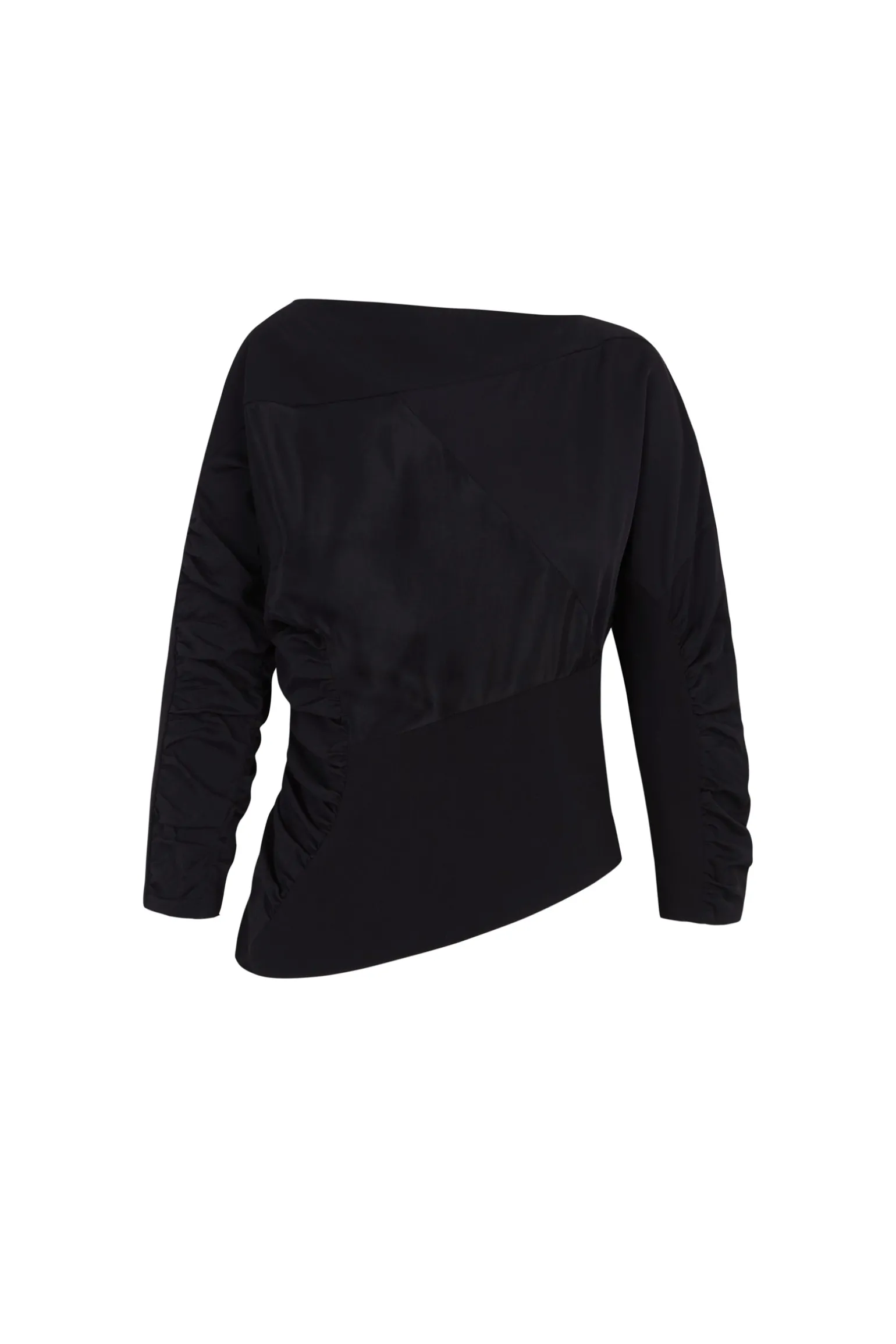 Collage, black patchwork top